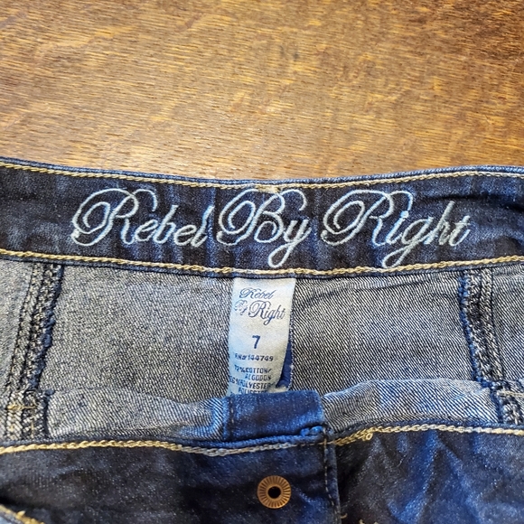 Rebel by Right front snap denim mini with front pockets - Picture 2 of 3